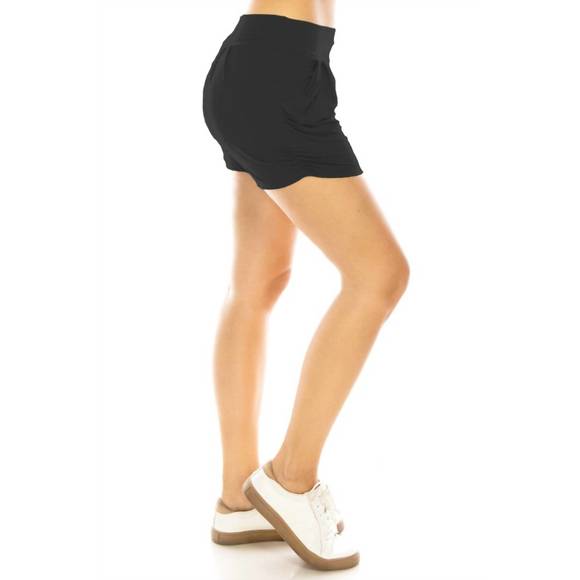 NEW WHITE LABEL women's lounge shorts with pockets in black - Picture 3 of 3